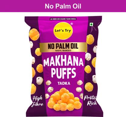 Let's Try Teekha Tadka Makhana Puffs Puffcorn