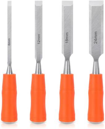 AS TOOL CENTER 4pcs Durable Woodworking Carving Chisels, For Carpentry And Woodcraft Combination Chisel Set