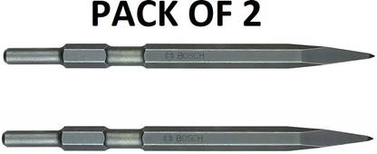 BOSCH 2608690350 Pointed Chisel with 17 mm Hex Shank (Diameter 19 mm) for 5 Kg Hammer Combination Chisel Set