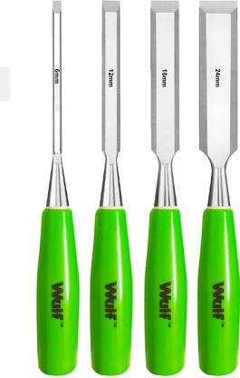 Wulf Heavy Duty Wooden Chisel Tool Set (4 Pcs-0.25 inch - 1 inch) Bevel Combination Chisel Set
