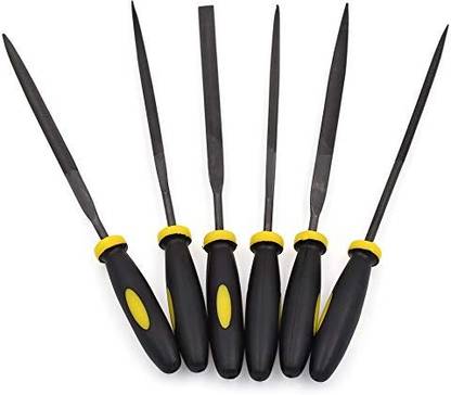 apex ecomm Repair Tool Jewelry Wood Grinding Hand File Tools 6pcs 140x3mm Metal File Mini Assorted Rasp Diamond Needle File Set Firmer Chisel
