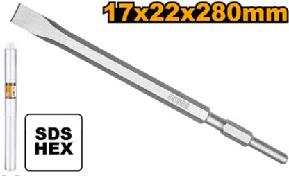 INGCO DBC0522801 Hex chisel for 7kg Demolition PDB130018/ PDB130008 17x280x22mm,flat Hex chisel aa Bevel Chisel