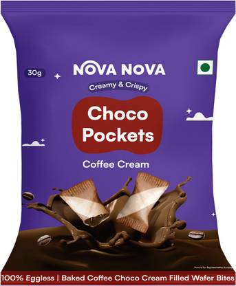 Nova nova Choco Pockets | Coffee Cream Filled Wafers Bites