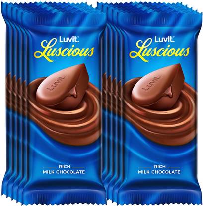 LuvIt Luscious Milk Chocolate Bars | Multipack | Deliciously Smooth | Bars