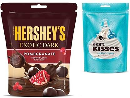 HERSHEY'S Exotic Dark pomegranate Chocolate & Kisses CNC Bars