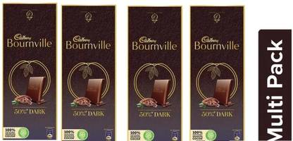 Cadbury Bournville Rich Cocoa 50% Dark Chocolate Bar Bars
