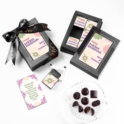 TinyGlads Rakhi Special Chocolate Box | Gift for Sister, Didi, Behen| 350 grams Truffles