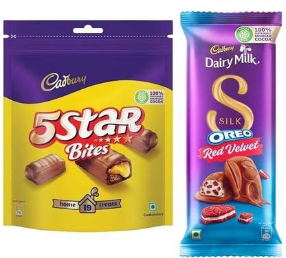 Cadbury 5 Star Chocolate & Silk Oreo Red Velvet Bars
