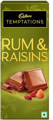 Cadbury Temptations Rum & Raisins Premium Chocolate Bars
