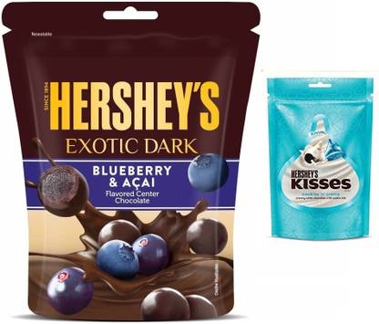 HERSHEY'S Exotic Dark Blueberry Acai & Kisses CNC Bars