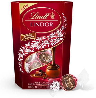 LINDT Lindor Double Chocolate Imported 200gms Fudges