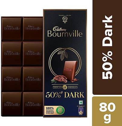 Cadbury Bournville Rich Cocoa Dark Chocolate Bar Bars