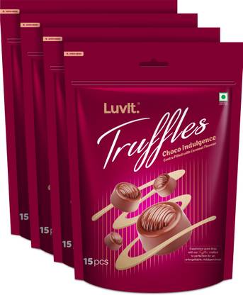 LuvIt Truffles Choco Indulgence | Caramel Filled Chocolate | Decadent Treat | Truffles