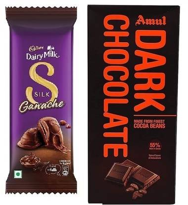 Cadbury Silk Ganache Chocolate & Dark Chocolate Bars