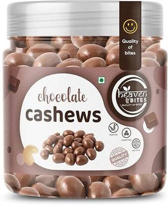 HEAVEN BITES Chocolate Cashews | Crunchy & Delicious | Gluten Free & Protein Rich Bites