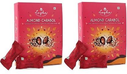 loyka Almond Carabol Box - 14 pcs pack of 2 Dark choco, Roasted Nuts Brittles Brittles