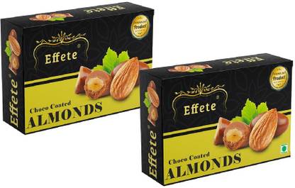 Effete Chocolate Coated Roasted Almonds Chocolate(32GM) almond chocolate,Pack of 2 Truffles