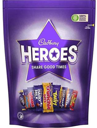 Cadbury Heroes Assortment Of Chocolate and Toffees Share Good Time ( UK ) Bites