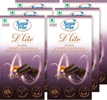 Sugarfree D'lite Quinoa & Almonds Dark Chocolate Bars