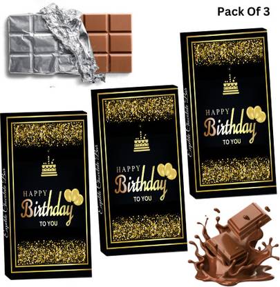 Expelite Birthday Chocolate Gift Pack of 3 ( 35g each ) Birthday Return Gift for kids Bars