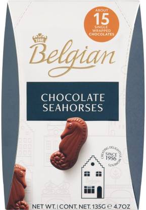 belgian Milk Chocolate Bonbons With Seahorse Shape Each Individually Wrapped Truffles