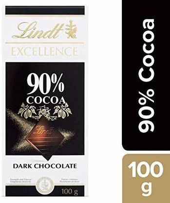 LINDT 90% Cocoa Dark Supreme Chocolate Bar (100g ) Bars