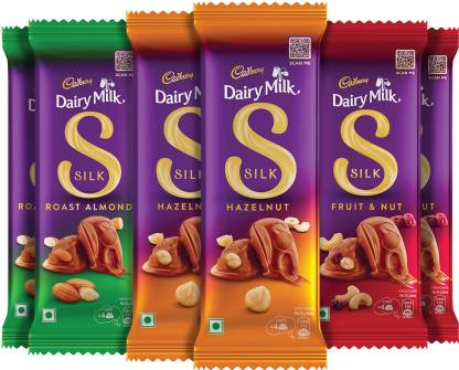 Cadbury Dairy Milk Silk Small Chocolates Combo (2xSilk Roast Almond 58g ...