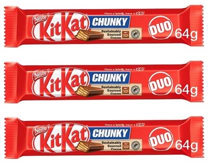 NESTLE KitKat Chunky Duo Crispy Wafer Coated In Milk Chocolate Bars