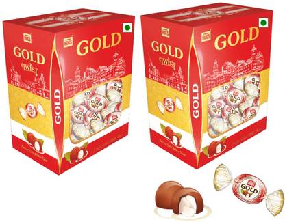 HUGS Gold Twist Center-filled Milk Chocolate Gift Box | Chocolate Pack for Gifting Truffles