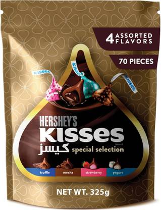 HERSHEY'S Kisses Special Selection Of Truffle , Mocha , Strawberry And Yogurt New Pack Bites