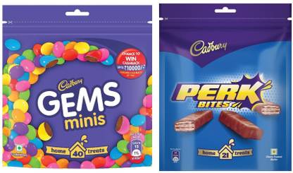 Cadbury Gems Chocolat & perk Chocolat Fudges