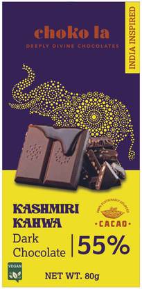 Choko La Kashmiri Kahwa Dark Chocolate 55% Vegan Bars