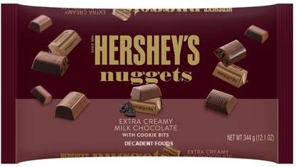 Decadent Foods Hersheys Nuggets Extra Creamy Milk Chocolate with Cookie Bites