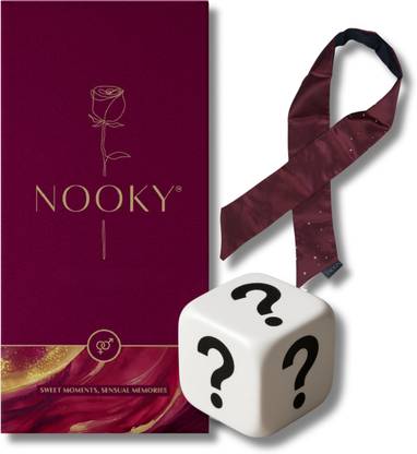 Nooky Mood-Lifting Gift Set | Dark Chocolate, Dice & Blindfold for Couples Bars
