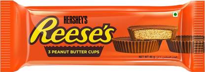 HERSHEY'S Reese's 3 Peanut Butter Cups Chocolate - Luxury in Every Bite Bars