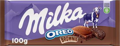milka 100% Alpine milk chocolate with Oreo Brownie (IMPORTED FROM SWITZERLAND) Bars