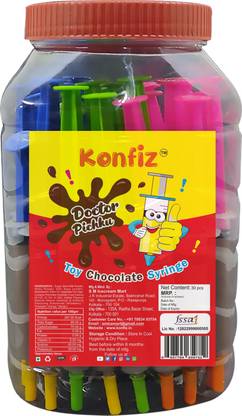 KONFIZ Chocolate Toy Syringe-Doctor Pichku (30 Chocolate Syringe), Perfect for kids Bites