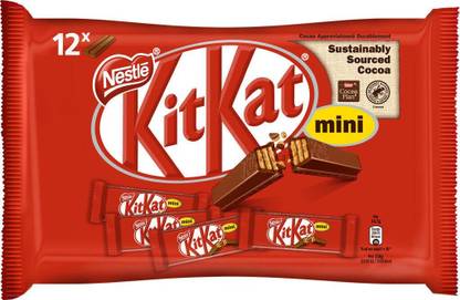 Nestle Kitkat Mini Milk Chocolate with Crispy Wafer (12 Mini Bars) Bars