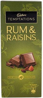 Cadbury Temptation Rum and Raisin Chocolate Bars