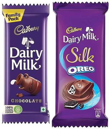 Cadbury Dairy Milk Chocolate Bar Family Pack & Silk Oreo Chocolate Bars