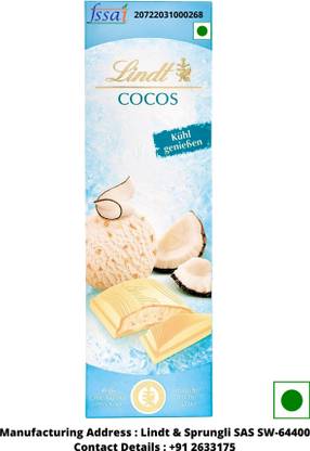 LINDT COCOS Tender Coconut White Chocolate (LIMITED EDITION) (IMPORTED FROM SWEDEN) Bars