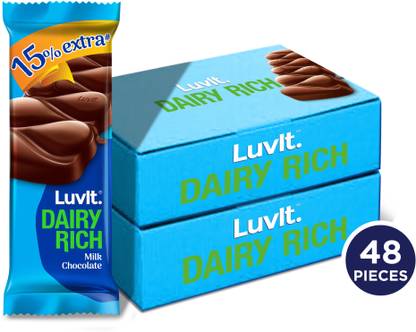 LuvIt Dairy Rich Milk Chocolate | Delicious | Rich | Smooth | 15 gm Each Bar Bars