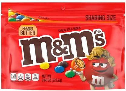 m&m's Peanut Butter Chocolate Candies Sharing Size 272g Bites