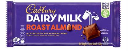 Cadbury Dairy Milk Roast Almond Bar Pouch, 160 g Bars