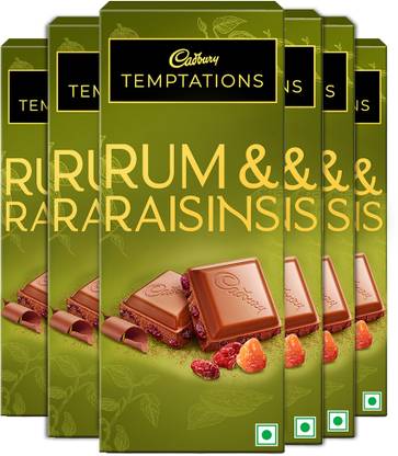 Cadbury Temptations Rum and Raisin Premium Chocolate Bars