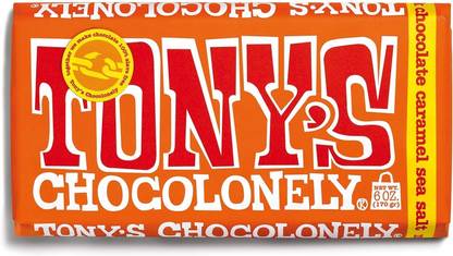 Tony's Chocolonely Milk Chocolate with Caramel Sea Salt Bars
