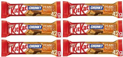 NESTLE Kitkat Chunky Peanut Butter Delicious 42g Pack Of 6 (U.K) Bars