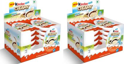 Kinder JOY Creamy Milk & Crunchy Rich in Milk Crackles (8 units x 19 g each)x Pack of 2 Crackles