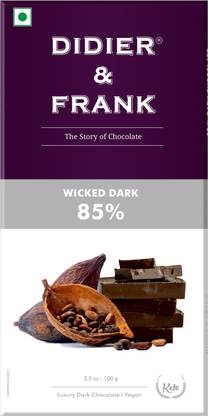 Didier & Frank 85% Dark Chocolate - 100g (Luxury Wicked Dark Chocolate) Bars