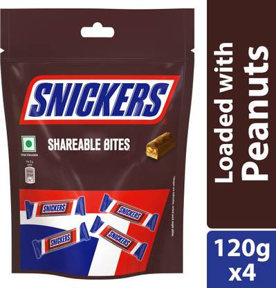 SNICKERS Shareable Bites Bars  (4 x 120 g) at Rs. 430